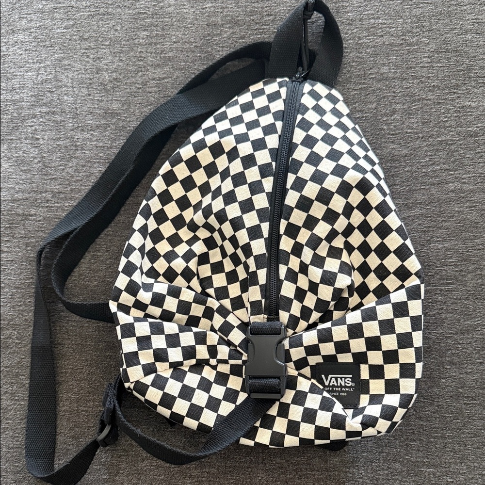 Vans Checkered Black and White Backpack